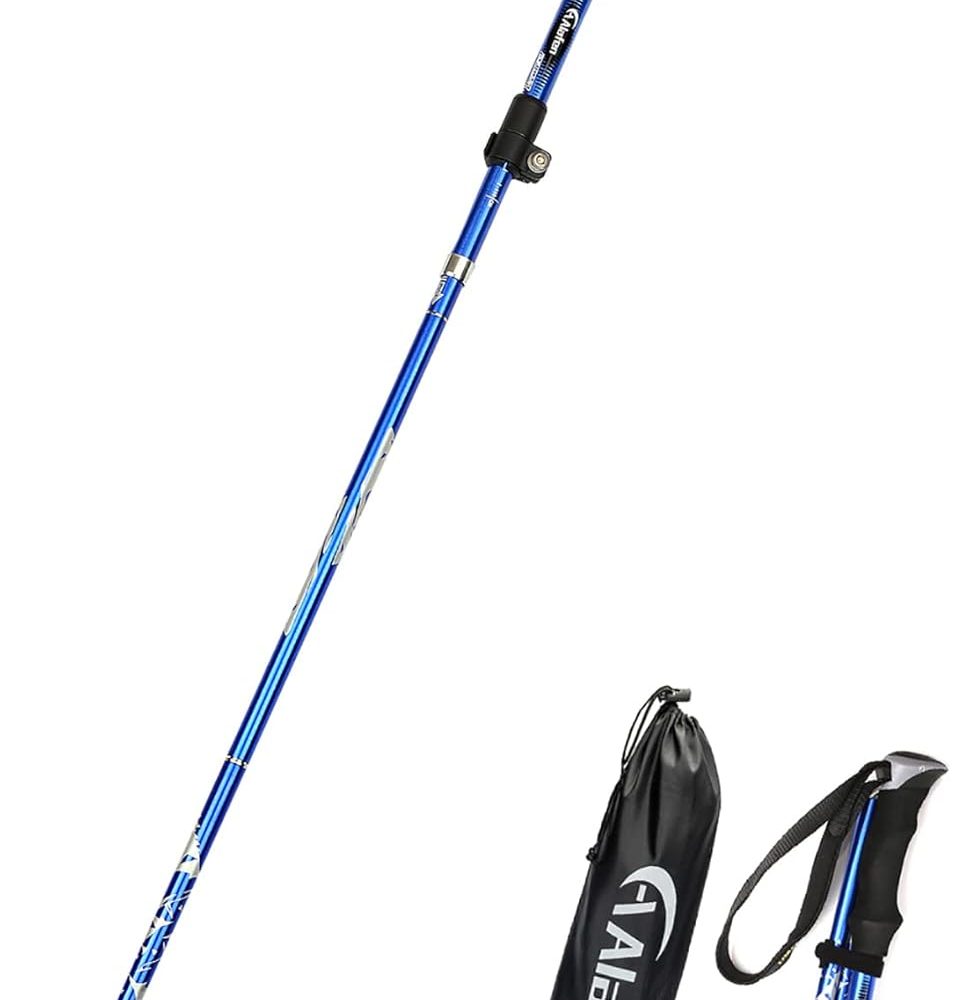 Aluminum Collapsible Ultralight Travel Trekking Hiking Pole for Men and Women